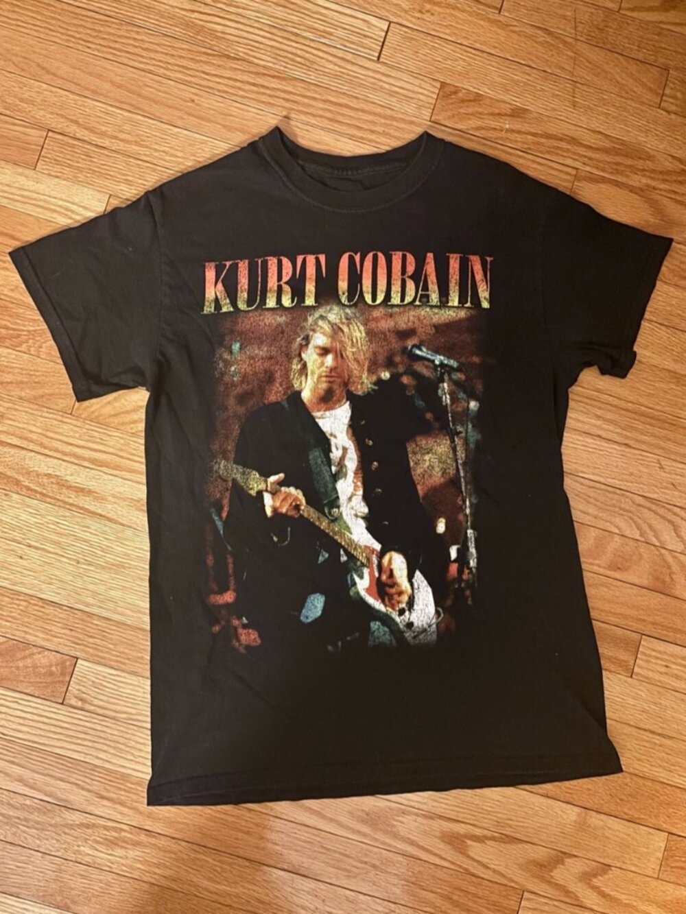 Official Kurt Cobain Black Graphic Band Tee - 90s Merch